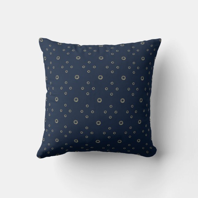 Coussin Navy | Golden Zinnia Sun (Verso)