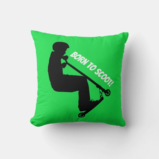 Coussin Né à Scoot - Stunt Scooter Rider (Recto)