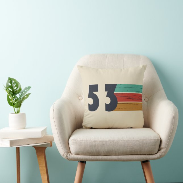 Coussin né en 1953 anniversaire vintage (Chaise)