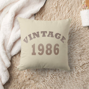 Coussin Né en 1986 élégant cadeau d'anniversaire moderne v