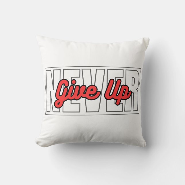 Coussin Ne jamais renoncer aux citations de typographie mo (Recto)