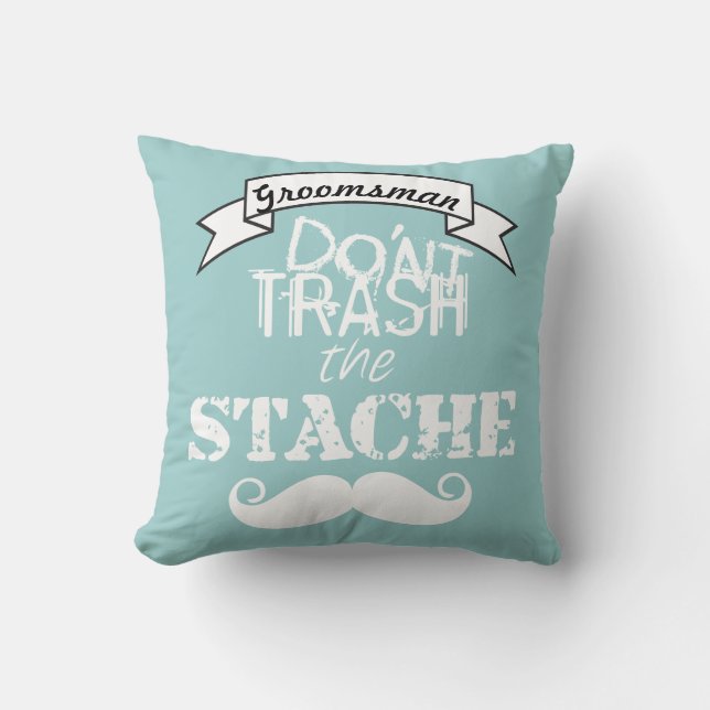 Coussin Ne jetez pas la moustache Retro Hipster (Recto)