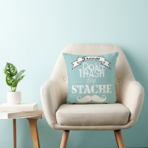 Coussin Ne jetez pas la moustache Retro Hipster