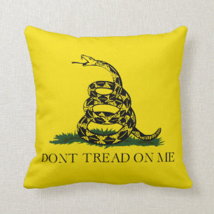 Coussin Ne pas foutre sur moi Gadsden drapeau américain