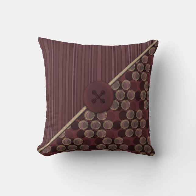 Coussin Ne pointille aucune COM - merlot (Recto)