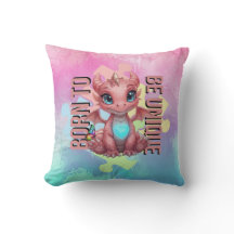 Né pour être unique Mignon dragon rose – Inspirant