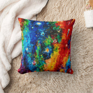 Coussin Nébuleuse colorée et art des étoiles