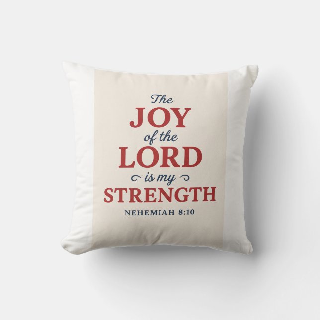 Coussin Néhémie 8:10 (Recto)