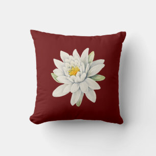 Coussin Nénuphar blanc