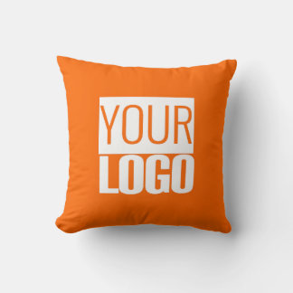 Coussin Néon orange - ajoutez votre logo