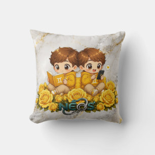 Coussin Neos Kawaii Zodiaque Gémeaux