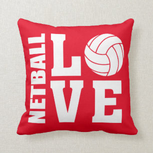 Coussin Netball Love Red Netball