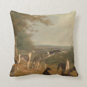 Coussin Neuf Greyhounds Dans Un Paysage Jacques Laurent
