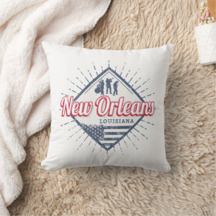 Coussin New Orleans City Louisiane États-Unis Vintage
