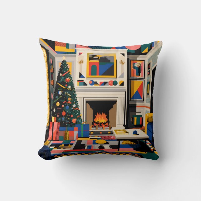 Coussin New Wave 1980s Pop Art Christmas (Recto)