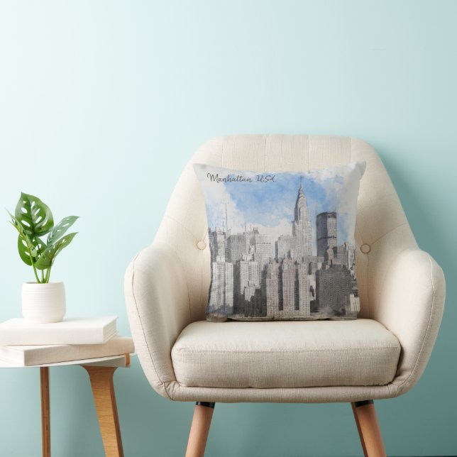 Coussin New York City Manhattan Skyline (Chaise)