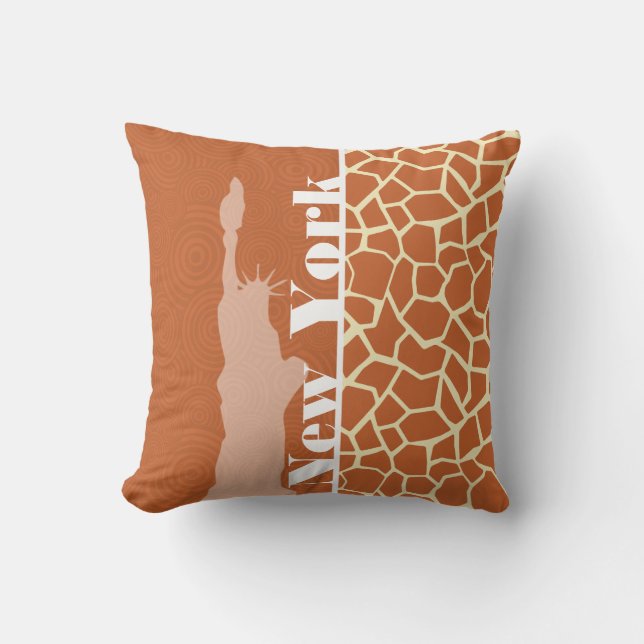 Coussin New York ; Girafe ; Poster de animal (Recto)