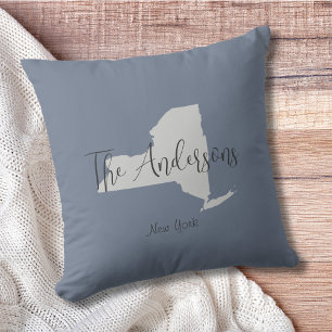 Coussin New York Outline Nom de famille Jeu d'oreiller