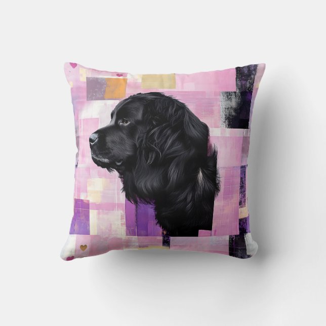 Coussin Newfie Abstrait (Verso)