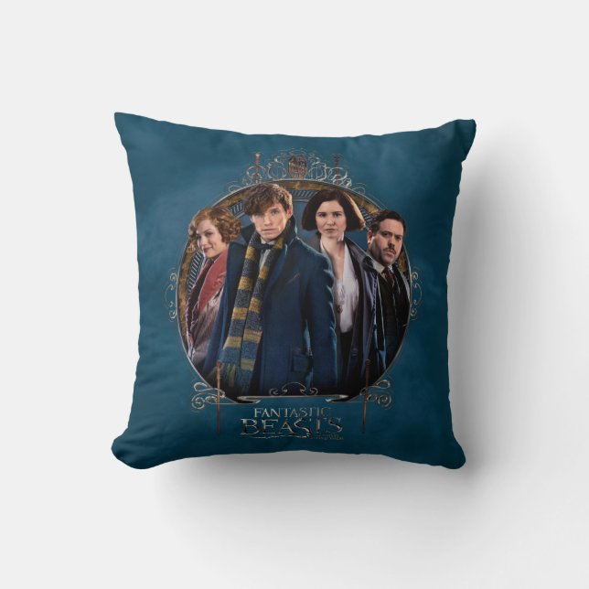 Coussin NEWT SCAMANDER™ et entreprise Art Nouveau Frame (Recto)