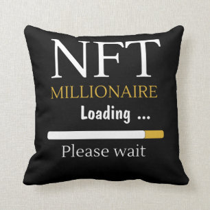 Coussin NFT Millionaire Chargement de crypto monnaie tradi