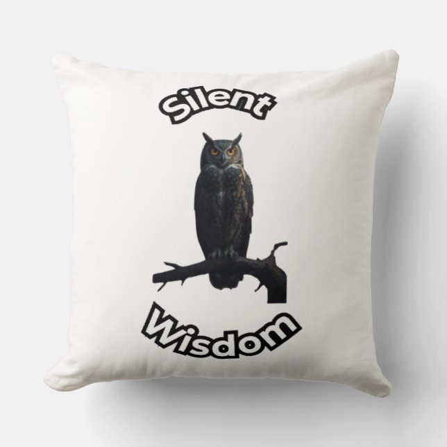 Coussin  **Night Forest Owl – Realistic Nocturnal Owl Illu (Recto)