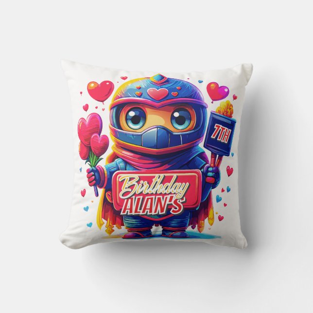 Coussin Ninja of Love : mignonne et romantique ! Cadeau sp (Recto)