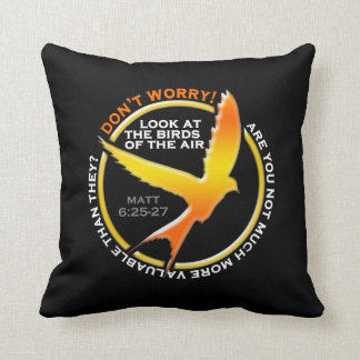 Coussin N'inquiétez pas le vers chrétien de bible d'oiseau