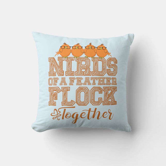 Coussin Nirds d'une plume (Recto)