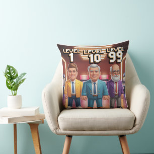 Coussin Niveau 1 Niveau 10 Niveau 99 Papa Gamer Évolution