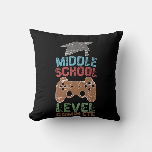 Coussin Niveau intermédiaire Terminé - Cadeau d'études (Recto)