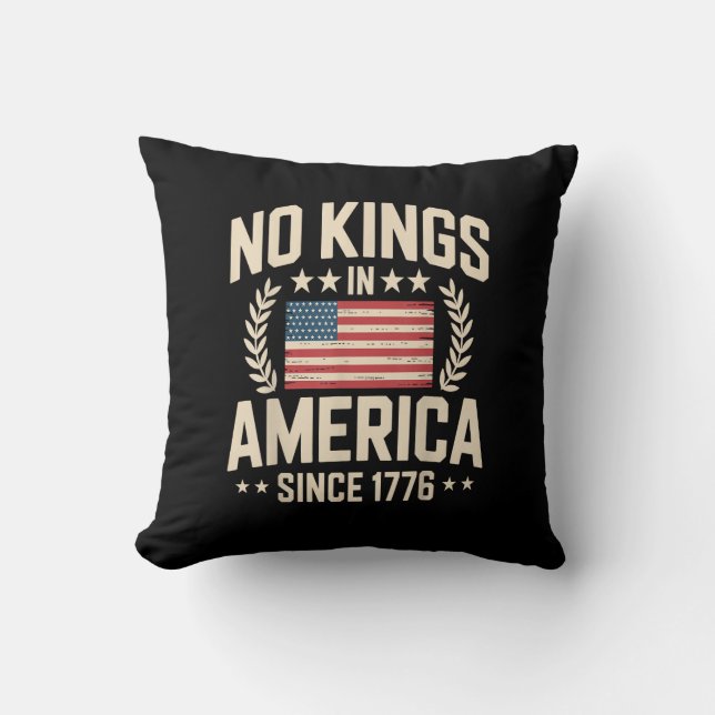 Coussin No Kings In America Since 1776 Casual Cool Design (Recto)