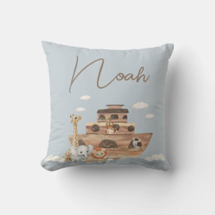 Coussin Noah's Ark Cute Animals Jeter Pillow Boy Nursery