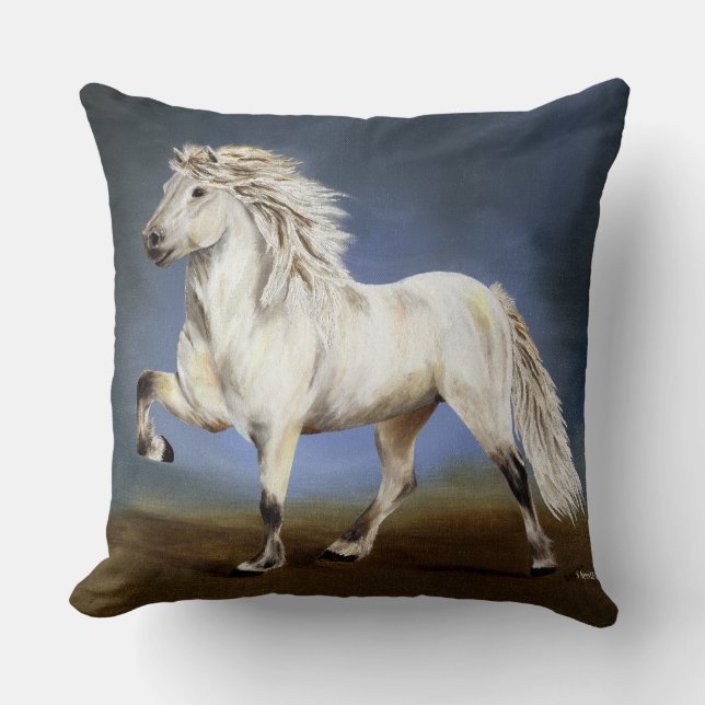 Coussin Nobilité ~ cheval islandais (Recto)