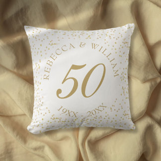 Coussin Noces d'or poussière de confettis