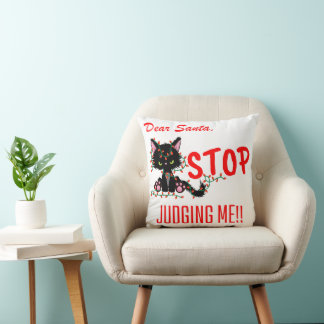 COUSSIN NOËL AMUSANT - CHER PÈRE NOËL ARRÊTE DE ME JUGER !