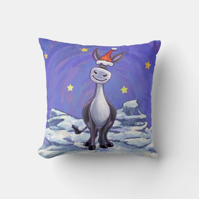 Coussin Noël aux ânes (Recto)