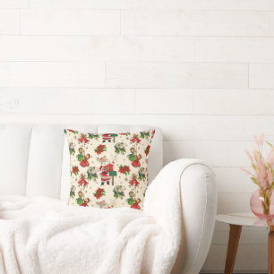 Coussin Noël aux trésors rétro
