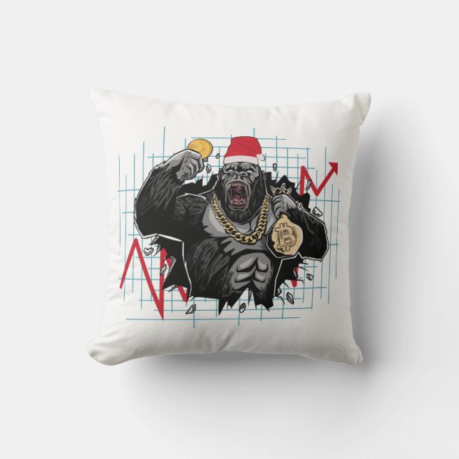 Coussin Noël Bitcoin - Bourse (Recto)