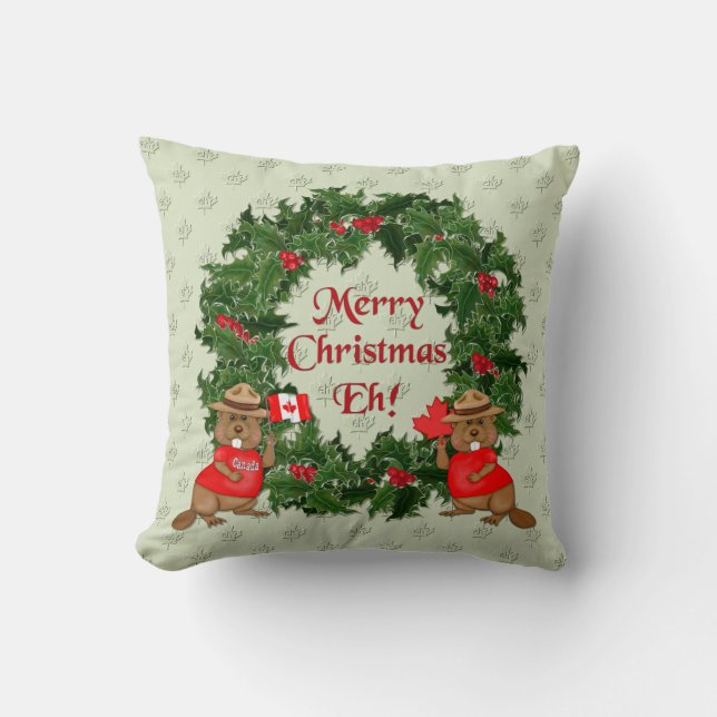 Coussin Noël canadien (Recto)