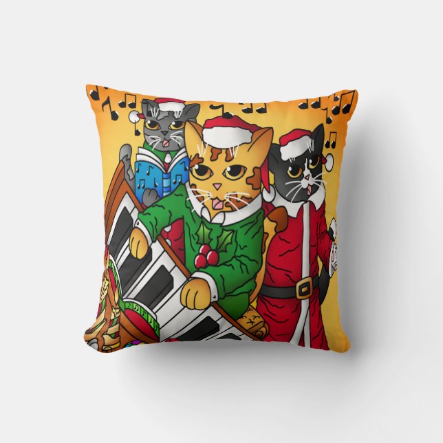 Coussin Noël Carol Cats (Recto)