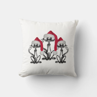 Coussin Noël Caroling Chats Joyeux Amusants