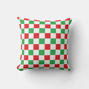 Coussin Noël Checkered rouge et vert