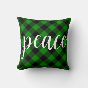 Coussin Noël classique vert Plaid classique
