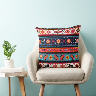 Coussin Noël culturel géométrique festif