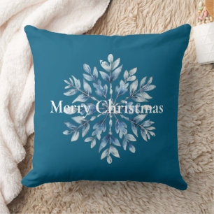 Coussin Noël de Flèche de neige Blue Winter