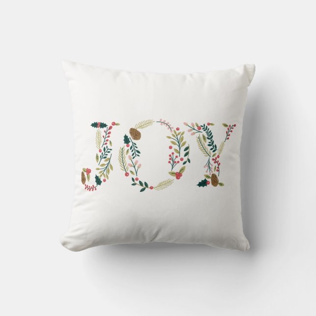Coussin Noël de la joie botanique (Recto)