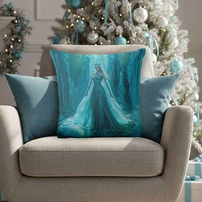 Coussin Noël de la reine des glaces magiques (Créateur téléchargé)
