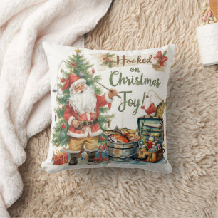 Coussin Noël de pêche pour les amateurs de pêche