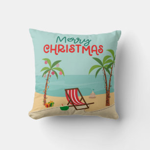 Coussin Noël de plage
